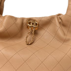 CHANEL Maxi Hobo Calfskin Leather Material Silver Hardware