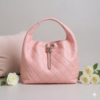 CHANEL Maxi Hobo Calfskin Leather Material Silver Hardware