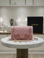 Chanel Pink Suede Classic Flap Bag