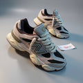 New Balance 9060 Lifestyle Sneakers – Oatmeal & Chocolate Brown
