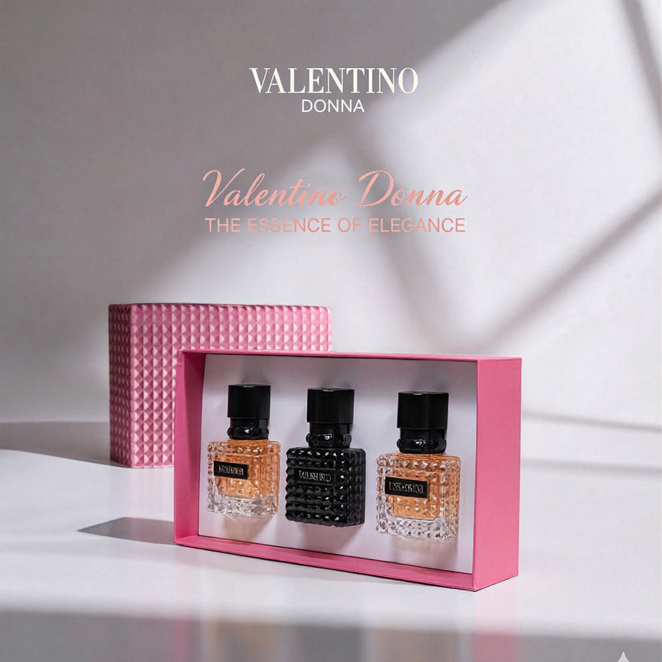Valentino Donna Fragrances – 3-Piece Miniature Perfume Collection