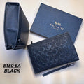 Coach Black Monogram Pouch Bag with Wristlet