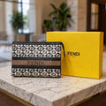 Fendi Monogram Canvas Zip Clutch Pouch