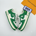 Louis Vuitton x Nike Air Force 1 Style – Green & White Monogram Edition