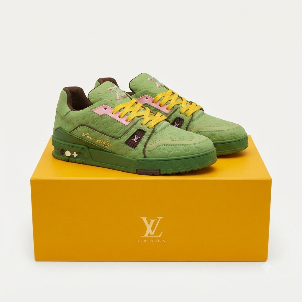 LV Signature Trainer – Green & Yellow Statement Edition