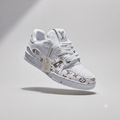 Signature Monogram Trainer – White & Metallic Detail Edition