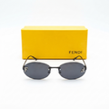 Fendi Inspired Rimless Oval Sunglasses