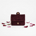 Chanel Burgundy Suede Classic Flap Bag