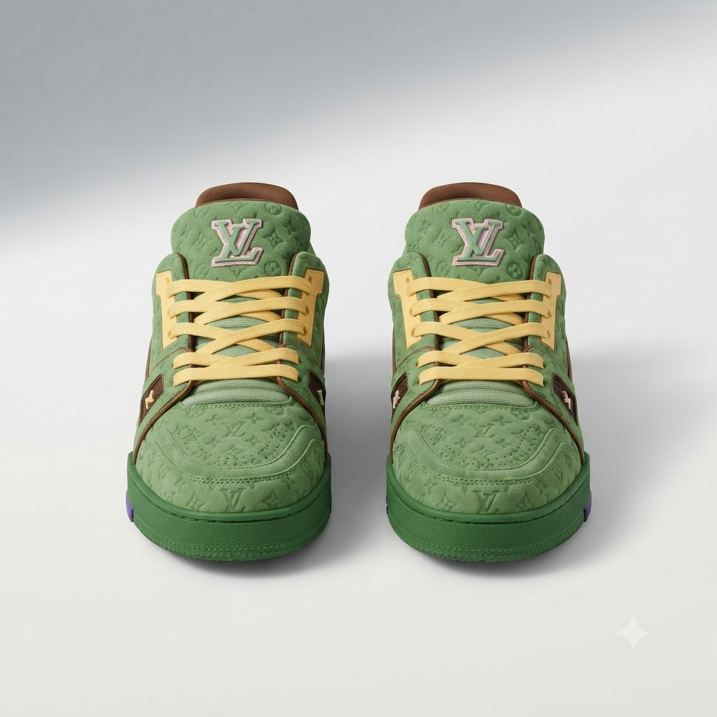 LV Signature Trainer – Green & Yellow Statement Edition
