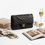 Chanel Double Flap Gold Chain Bag