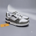 Signature Monogram Trainer – Grey & White Edition