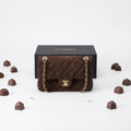 Chanel Brown Suede Classic Flap Bag