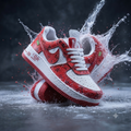 Louis Vuitton x Nike Air Force 1 'University Red' - Monogrammed Luxury Sneaker