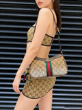 Gucci Ophidia Small Handbag with Crystals (Beige/Ebony GG Supreme)