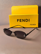 Fendi Inspired Rimless Oval Sunglasses