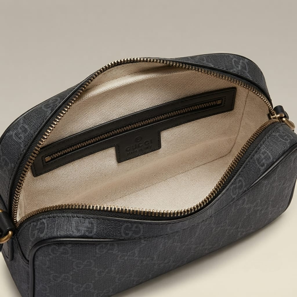 Gucci Gents Clutch Zipper Pouch - Versatile with Detachable Strap