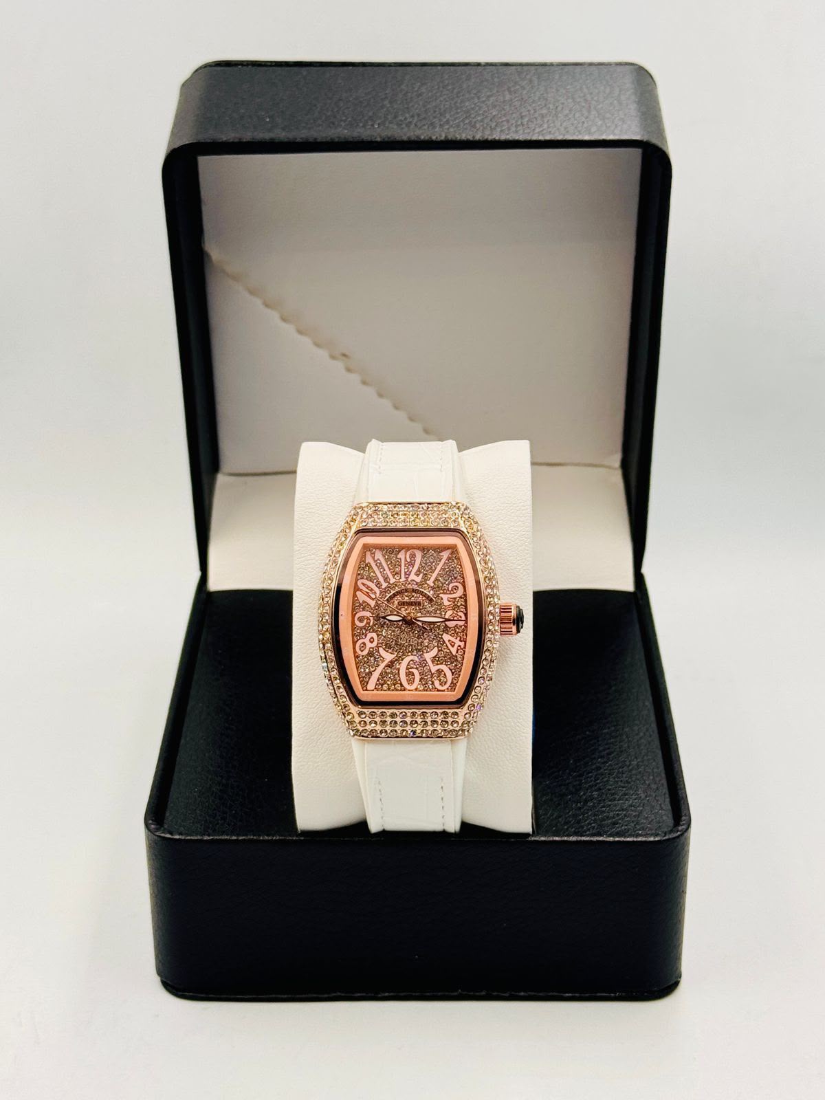 Franck Muller Vanguard Lady – 18k Rose Gold with Diamond Bezel