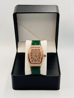 Franck Muller Vanguard Lady – 18k Rose Gold with Diamond Bezel