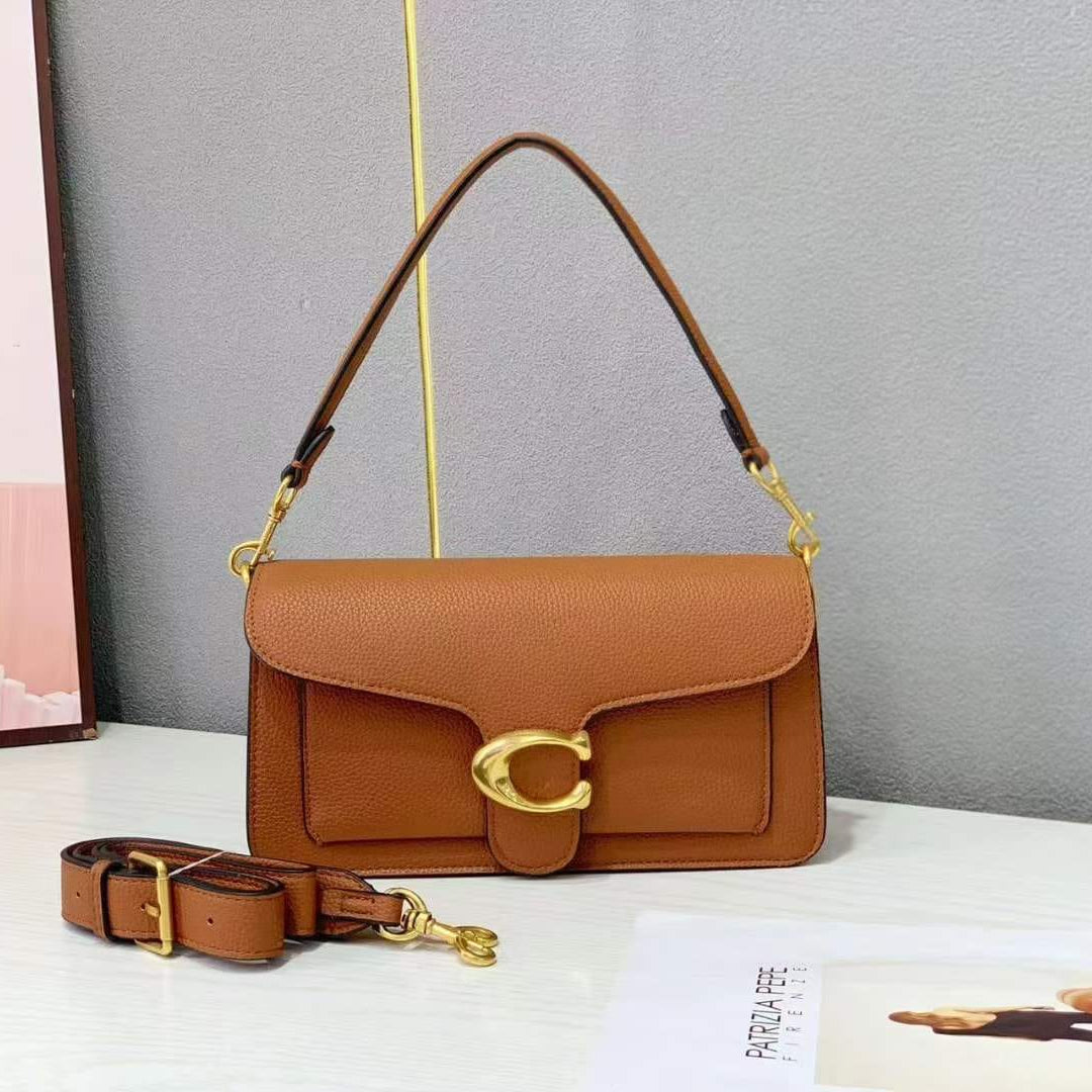 COACH Tabby Shoulder Bag in Chalk White Leather with Gold Hardware