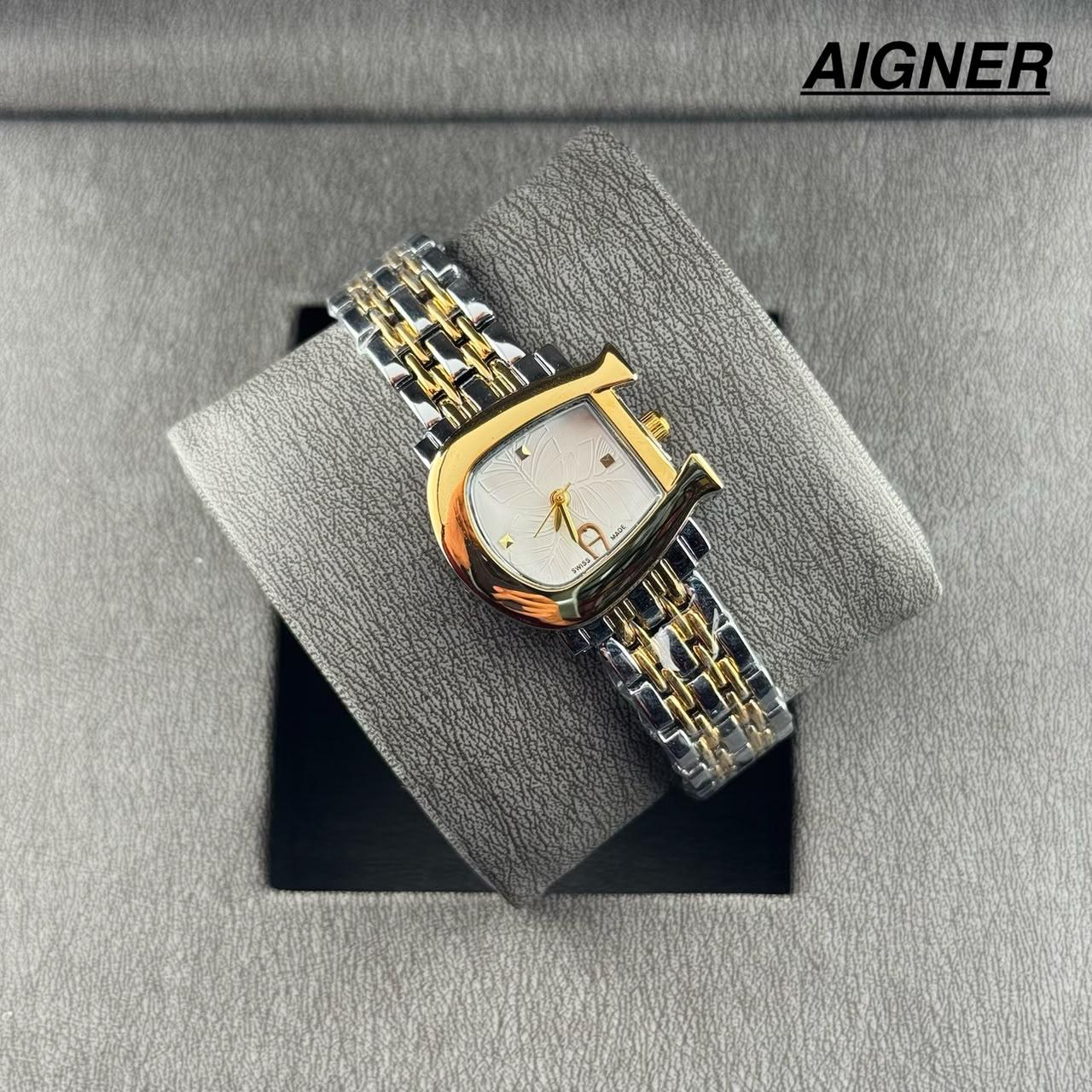 Aigner Ladies Two-Tone Horseshoe Swiss Made Watch