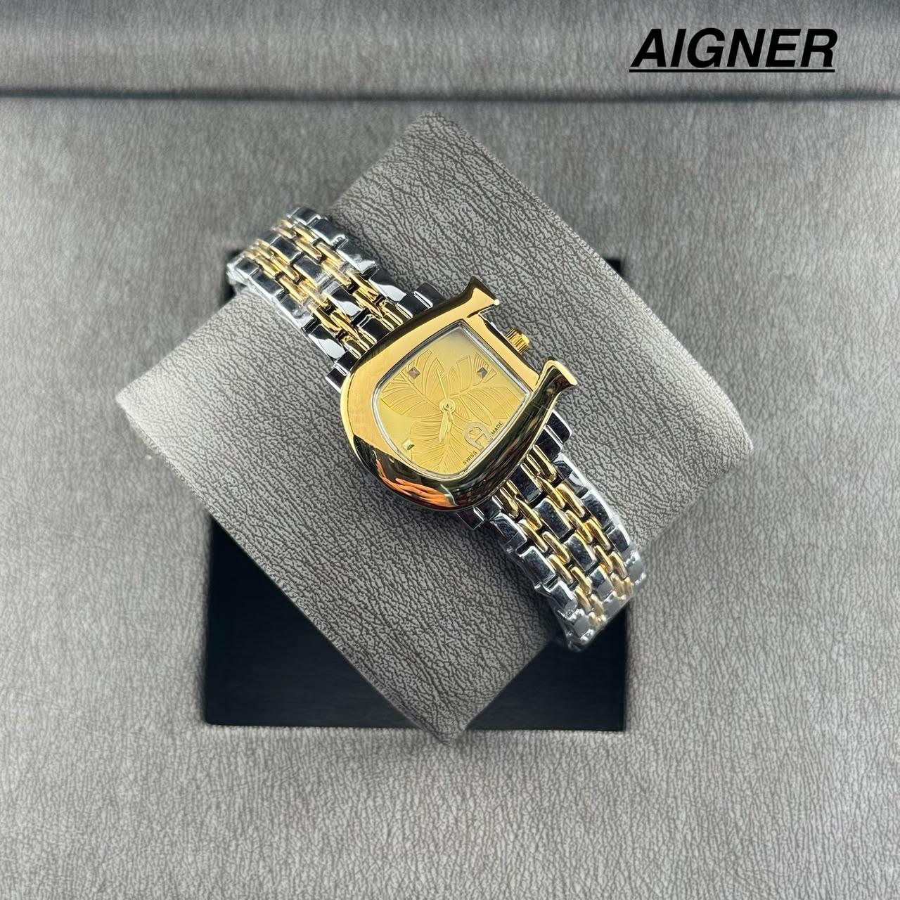 Aigner Ladies Two-Tone Horseshoe Swiss Made Watch