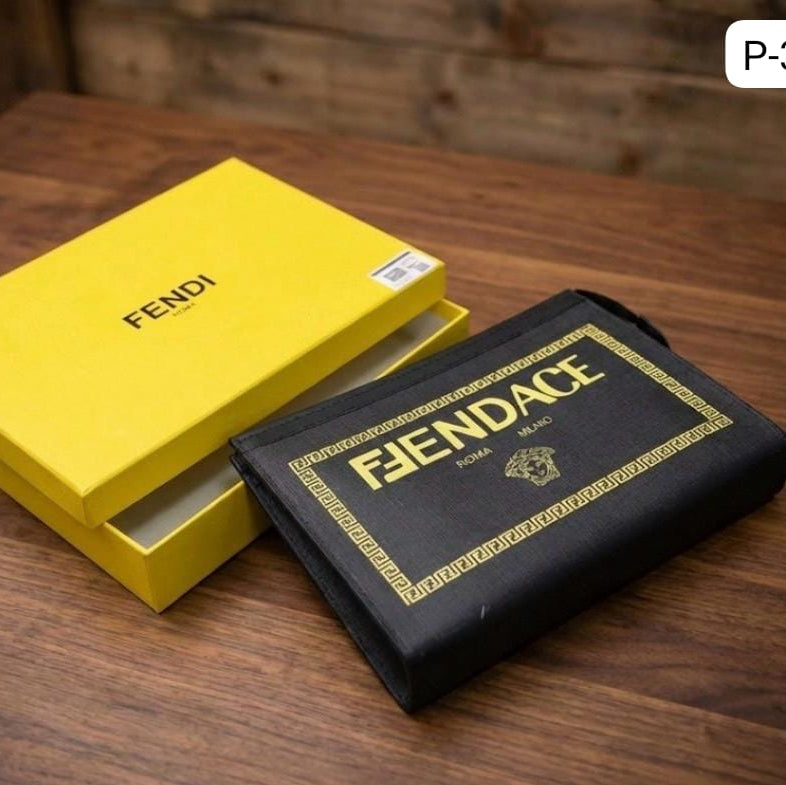 Fendi x V Black Wallet Clutch Bag