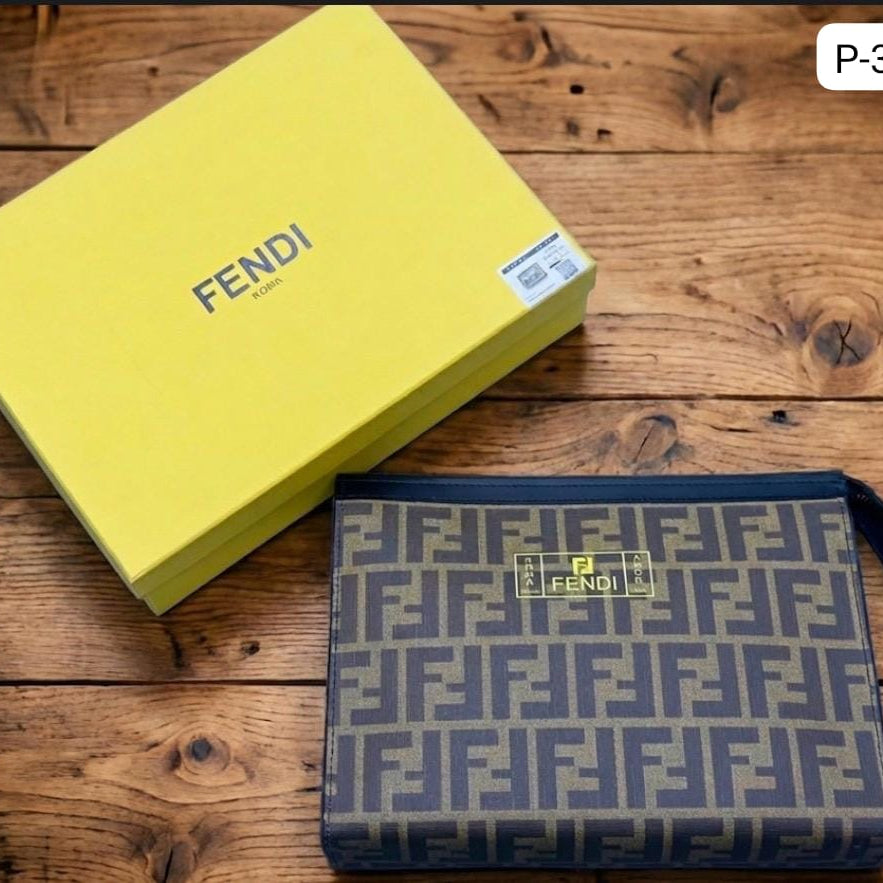 Fendi Roma Designer Monogram Pouch