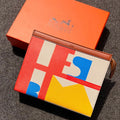 Hermès" Typographic Canvas Zip Pouch Bag