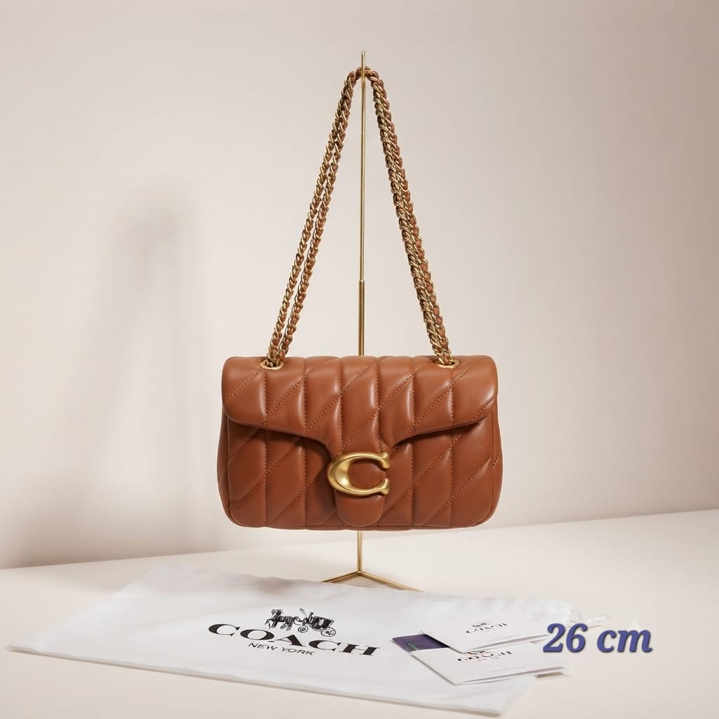 Coach Luxury Black Quilted Leather Shoulder Bag