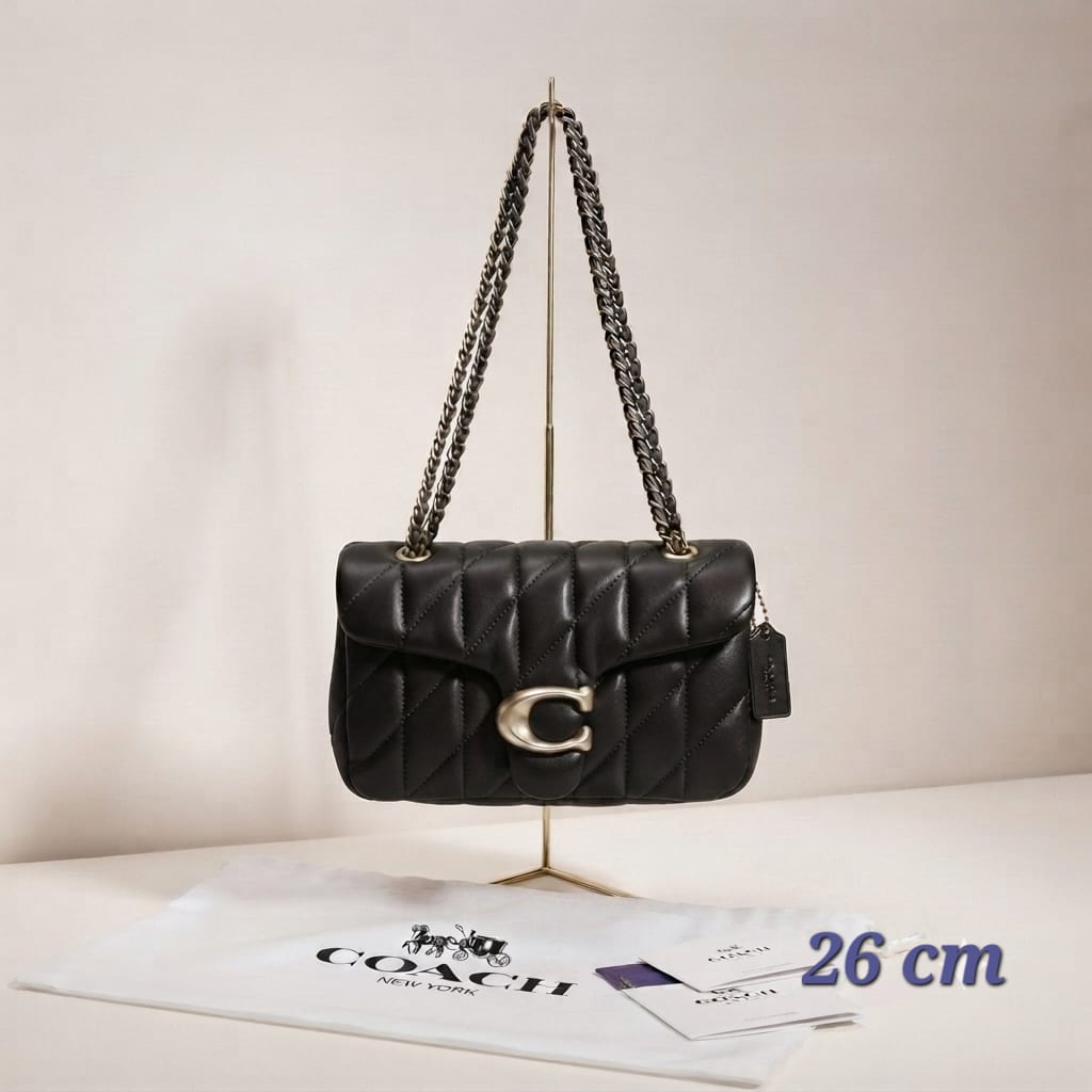 Coach Luxury Black Quilted Leather Shoulder Bag