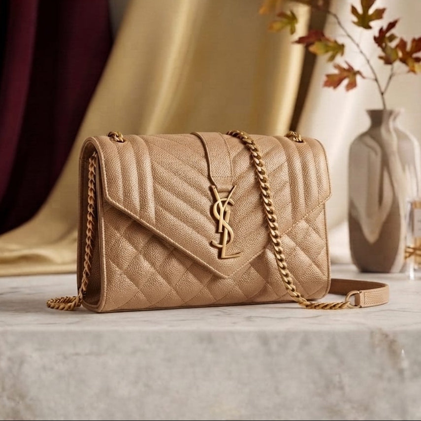 Premium YSL Quilted Leather Shoulder Bag