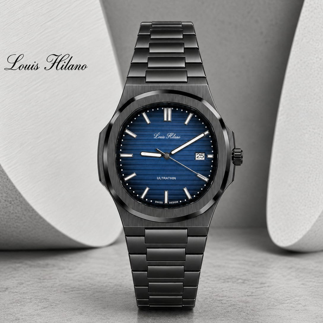 Louis Hilano Ultrathin – Turquoise Blue Dial Stainless