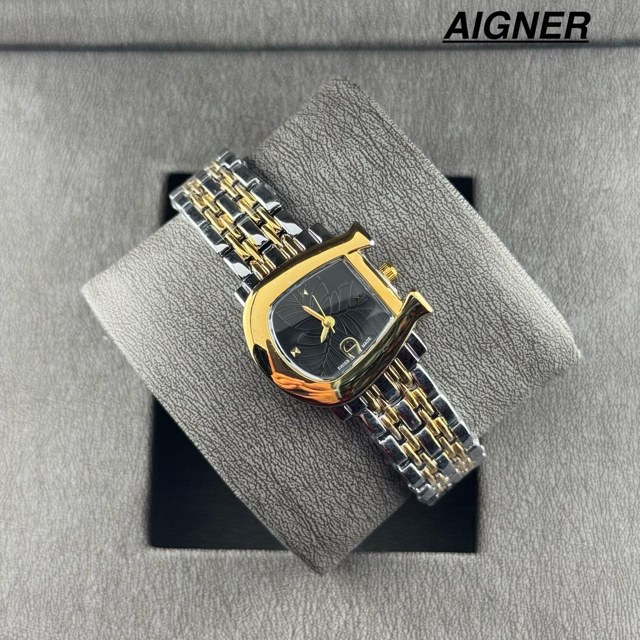 Aigner Ladies Two-Tone Horseshoe Swiss Made Watch